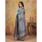 Stunning Women's Silk Blend Printed Saree With Blouse Piece