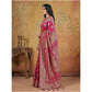 Stunning Women's Silk Blend Printed Saree With Blouse Piece