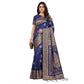 Stunning Women's Silk Blend Printed Saree With Blouse Piece