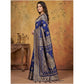 Stunning Women's Silk Blend Printed Saree With Blouse Piece