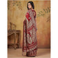 Stunning Women's Silk Blend Printed Saree With Blouse Piece