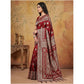 Stunning Women's Silk Blend Printed Saree With Blouse Piece