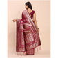Beautiful Women's Banarasi Silk Printed Saree With Blouse Piece