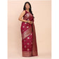 Beautiful Women's Banarasi Silk Printed Saree With Blouse Piece