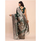 Beautiful Women's Banarasi Silk Printed Saree With Blouse Piece