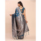 Beautiful Women's Banarasi Silk Printed Saree With Blouse Piece