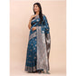Beautiful Women's Banarasi Silk Printed Saree With Blouse Piece