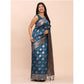 Beautiful Women's Banarasi Silk Printed Saree With Blouse Piece