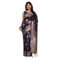 Beautiful Women's Banarasi Silk Printed Saree With Blouse Piece