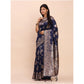 Beautiful Women's Banarasi Silk Printed Saree With Blouse Piece