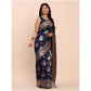 Beautiful Women's Banarasi Silk Printed Saree With Blouse Piece