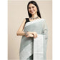 Pretty Women's Linen Printed Saree With Blouse Piece