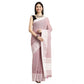 Pretty Women's Linen Printed Saree With Blouse Piece