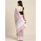 Pretty Women's Linen Printed Saree With Blouse Piece