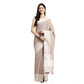 Pretty Women's Linen Printed Saree With Blouse Piece