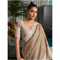 Pretty Women's Linen Printed Saree With Blouse Piece