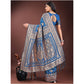 Adorable Women's Silk Printed Saree With Blouse Piece