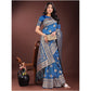 Adorable Women's Silk Printed Saree With Blouse Piece