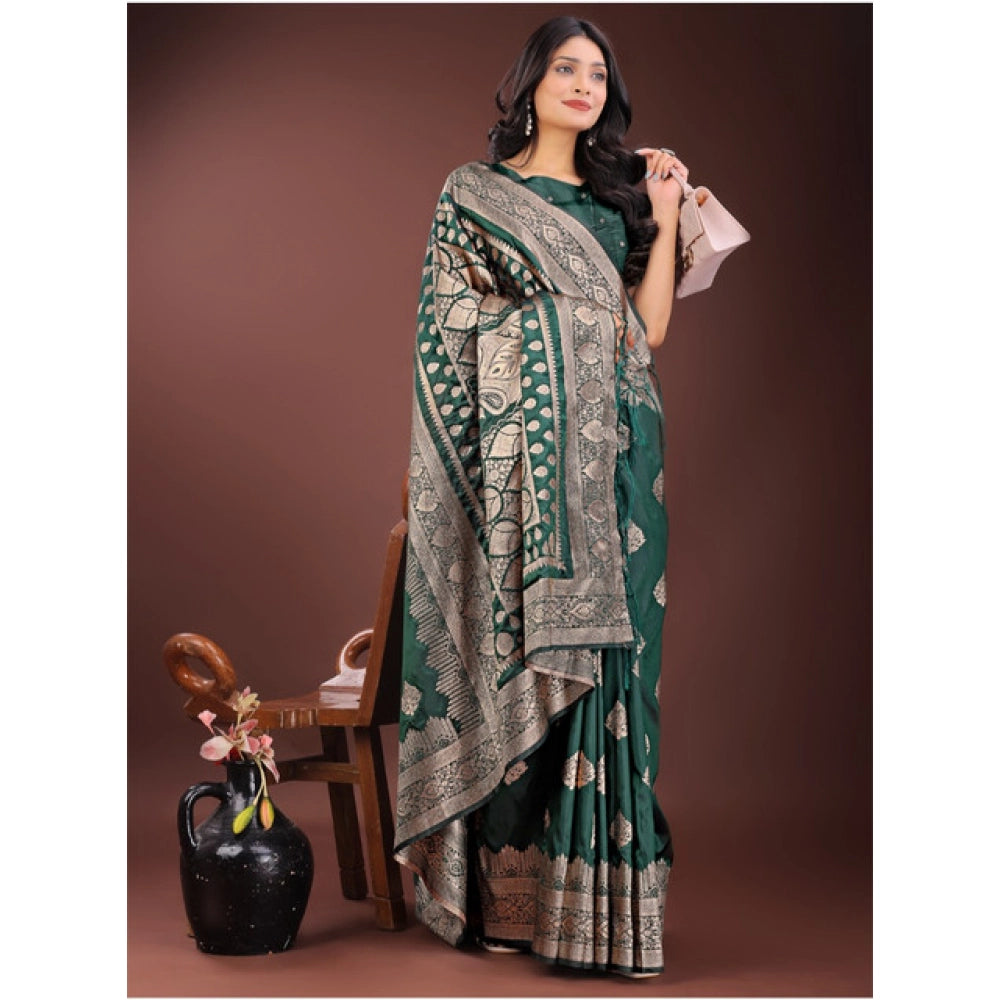 Adorable Women's Silk Printed Saree With Blouse Piece