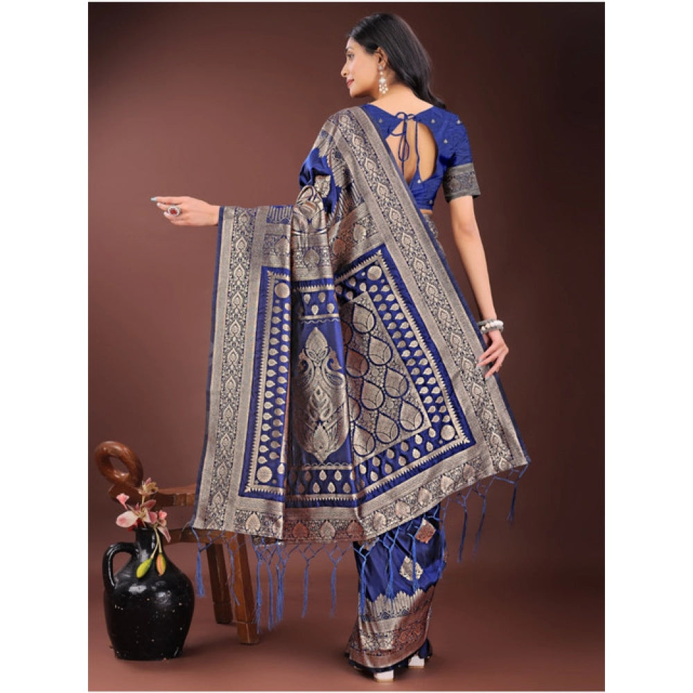 Adorable Women's Silk Printed Saree With Blouse Piece