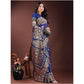 Adorable Women's Silk Printed Saree With Blouse Piece