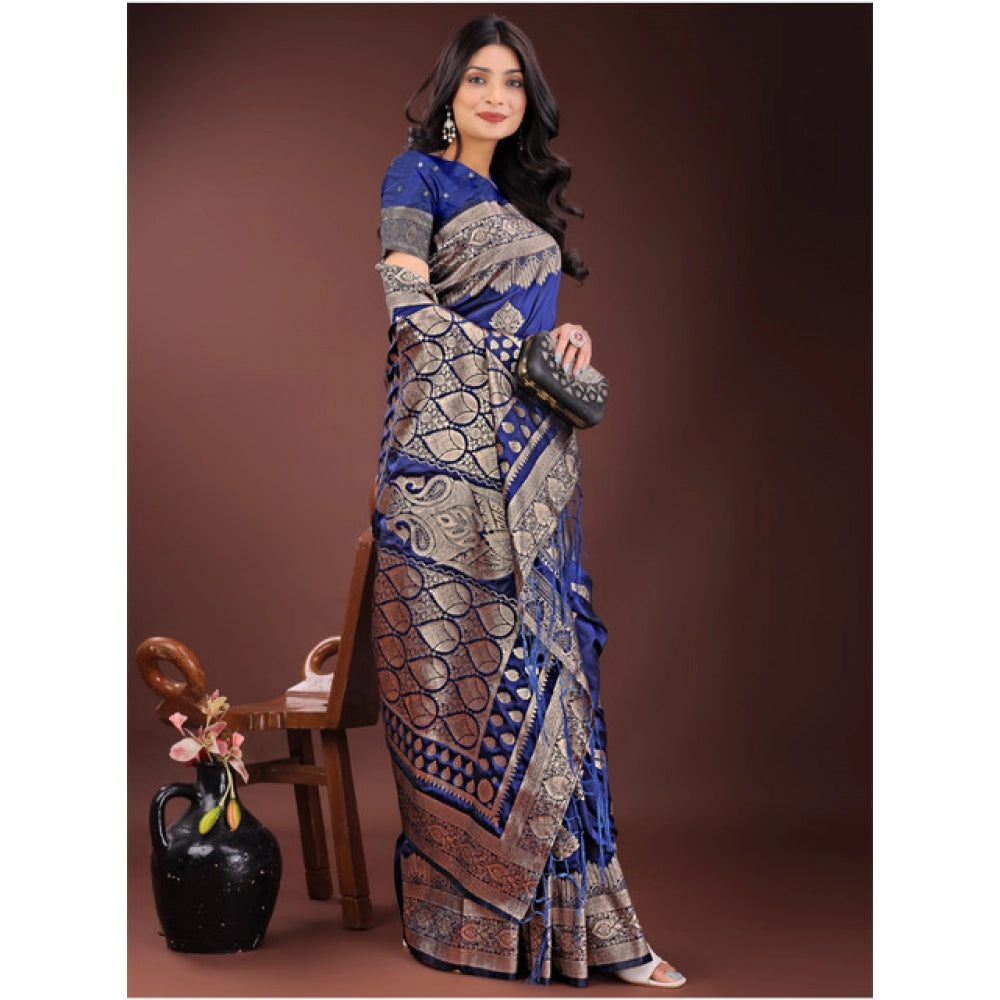 Adorable Women's Silk Printed Saree With Blouse Piece