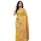 Stylish Women's Linen Cotton Printed Saree With Blouse Piece