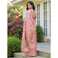 Stylish Women's Linen Cotton Printed Saree With Blouse Piece
