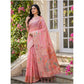 Stylish Women's Linen Cotton Printed Saree With Blouse Piece