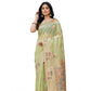 Stylish Women's Linen Cotton Printed Saree With Blouse Piece