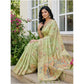 Stylish Women's Linen Cotton Printed Saree With Blouse Piece