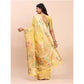 Stylish Women's Linen Cotton Printed Saree With Blouse Piece