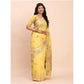 Stylish Women's Linen Cotton Printed Saree With Blouse Piece