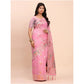 Stylish Women's Linen Cotton Printed Saree With Blouse Piece