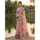 Partywear Women's Linen Cotton Printed Saree With Blouse Piece