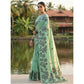 Partywear Women's Linen Cotton Printed Saree With Blouse Piece