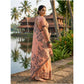 Partywear Women's Linen Cotton Printed Saree With Blouse Piece