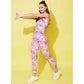Fancy Women's Polyester Lycra Printed Sleeveless Active Wear