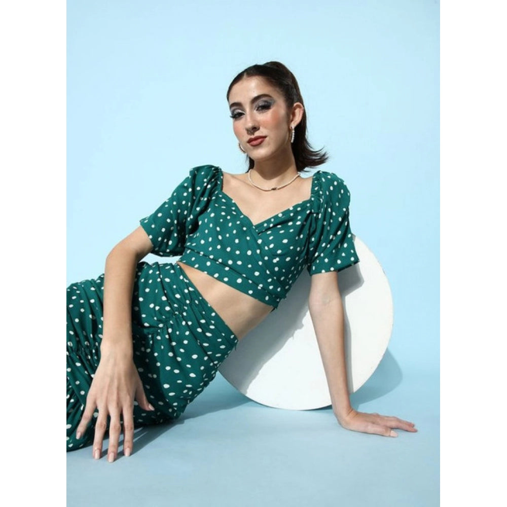 Voguish Women's Polyester Floral Short Sleeve Co-Ord Set