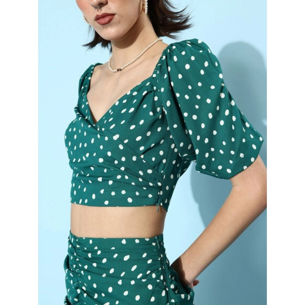 Voguish Women's Polyester Floral Short Sleeve Co-Ord Set