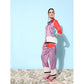Voguish Women's Satin Colour Block Long Sleeves Co-Ord Set