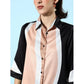 Voguish Women's Satin Colour Block Long Sleeves Co-Ord Set