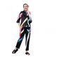 Voguish Women's Satin Colour Block Long Sleeves Co-Ord Set