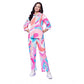 Fancy Women's Polyester Printed 3-4th Sleeve Co-Ord Set