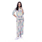 Fancy Women's Polyester Floral 3-4th Sleeve Co-Ord Set