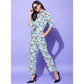 Fancy Women's Polyester Floral 3-4th Sleeve Co-Ord Set