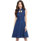 Gorgeous Women's Denim Solid Sleeveless Dress