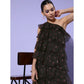 Voguish Women's Organza Tiered Sleeveless Dress