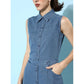 Marvellous Women's Denim Solid Sleeveless Dress