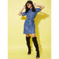 Sizzling Women's Denim Solid Half Sleeve Dress